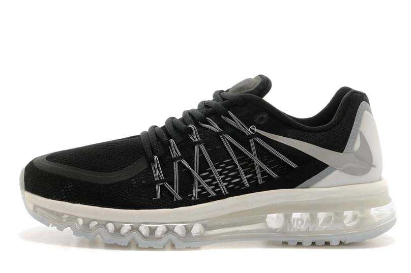 Nike Air Max 2015 nouveau style concurrence des prix basket blanc noir cuir